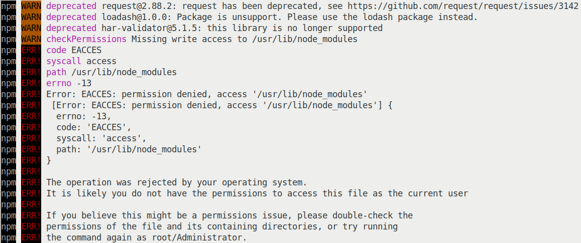 NPM EACCES